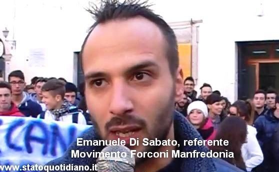 Emanuele Di Sabato, tra i referenti del Movimento dei Forconi di Manfredonia (st) - emanueledisabatoforcmf