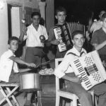 Anni '50 L'Orchestrina di Bartolo D'Onofrio sul terrazzo del ristorante Pastore-nella formazione manca il suonatore di chitarra e benjo Stelluti