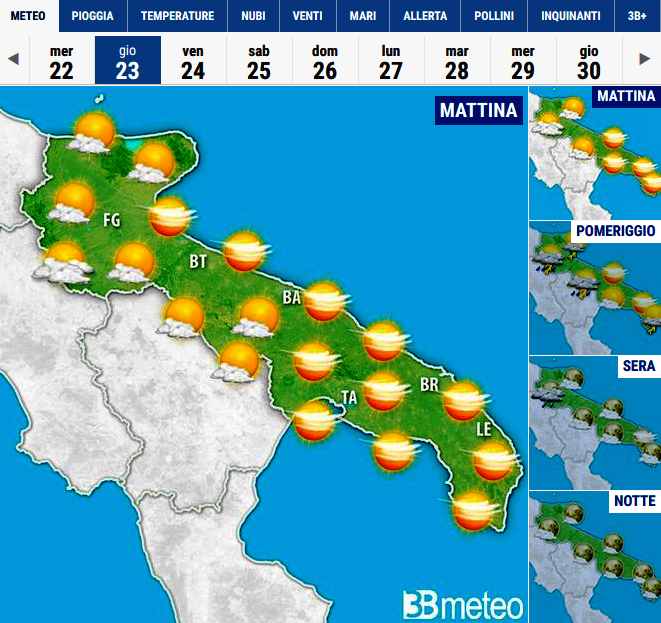 meteo 3b puglia - 22.05.2019