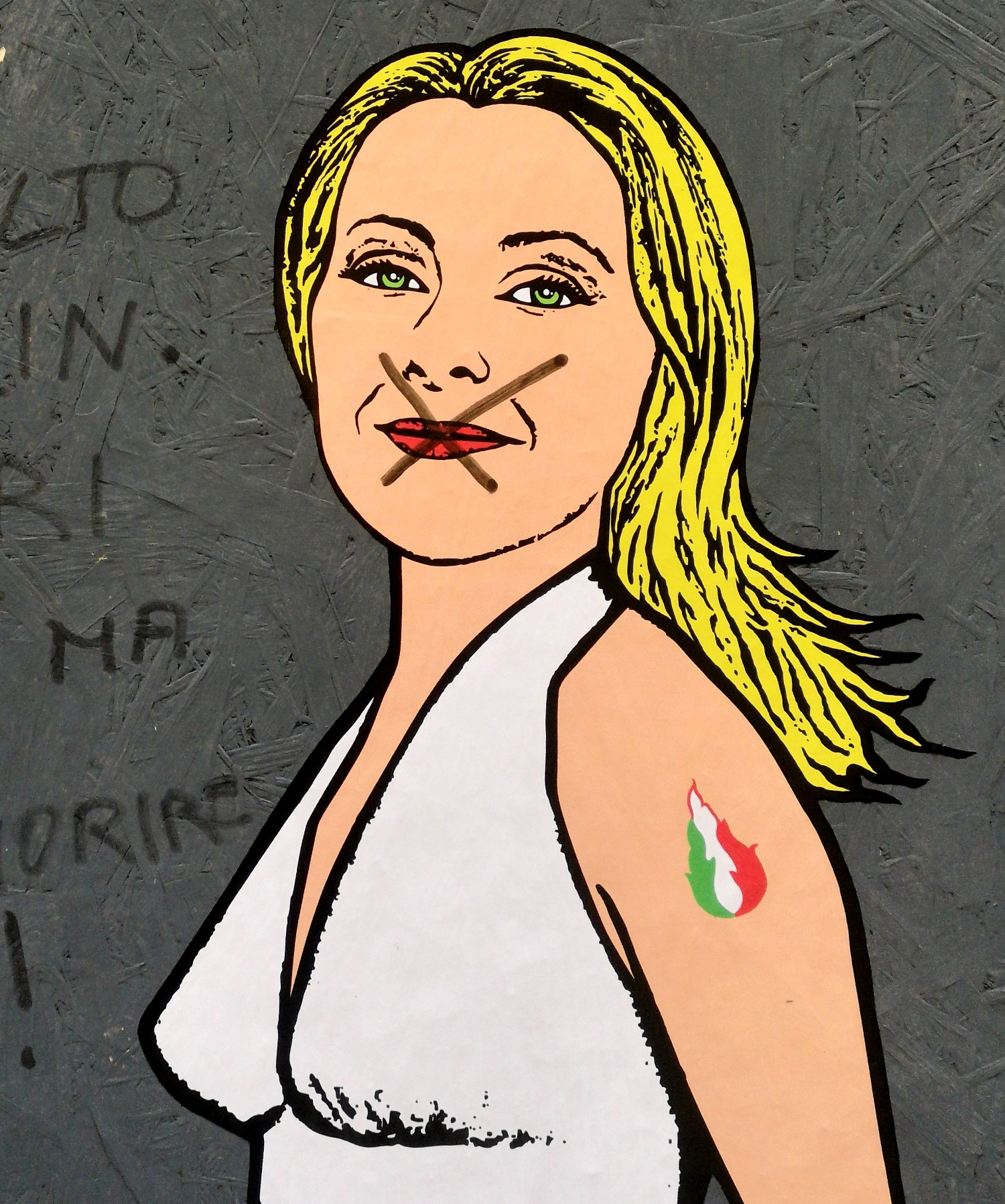 Sfregiato il murales di Giorgia Meloni come Marilyn 