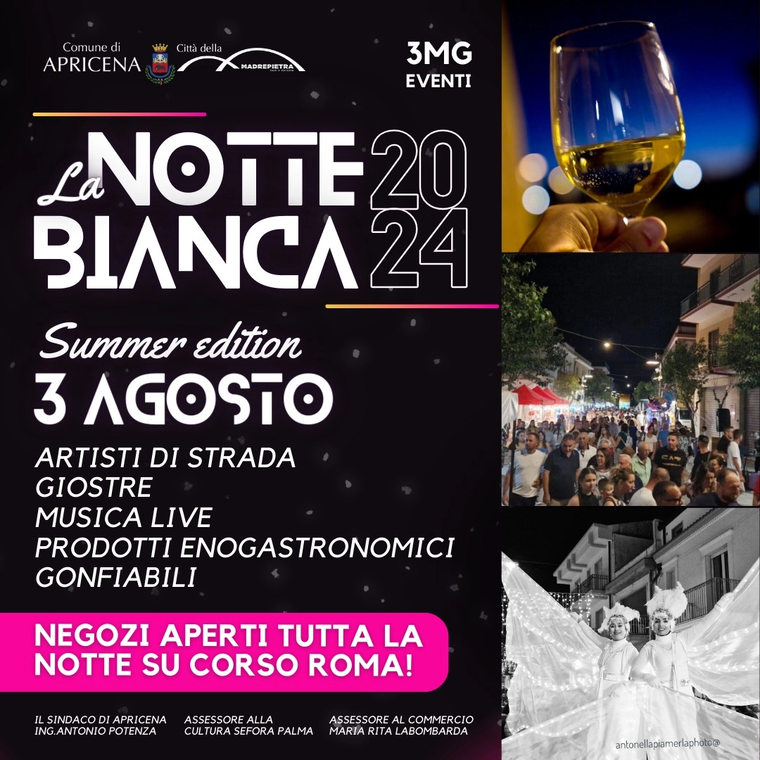 Notte Bianca di Apricena, artisti di prima classe