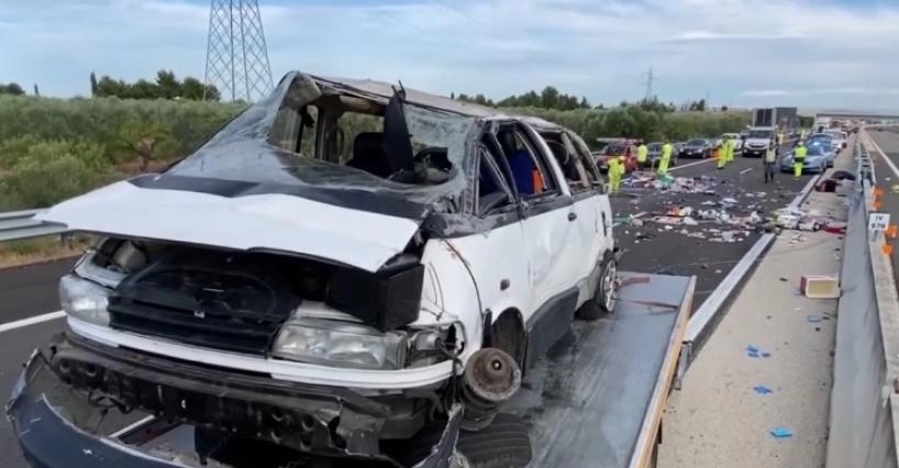 Bari, grave incidente sull'A14: un morto e sei feriti