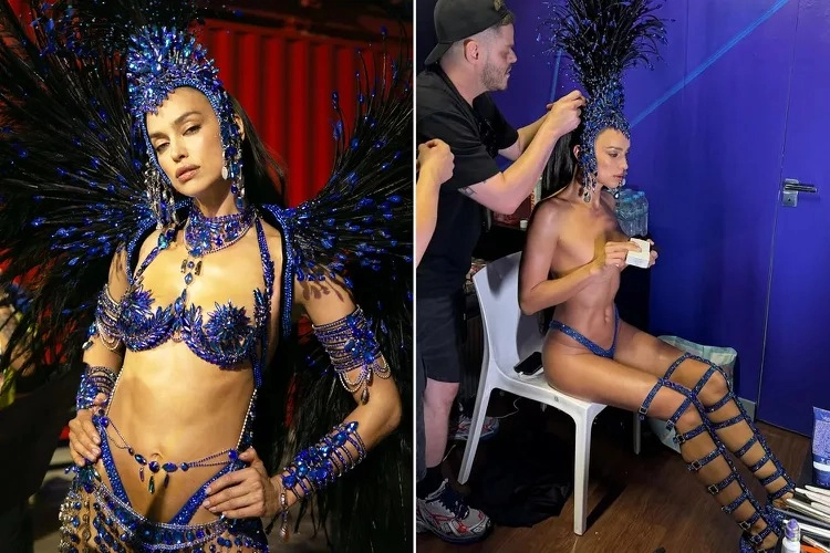 Irina Shayk brilla al carnevale di Rio con un look audace e scintillante